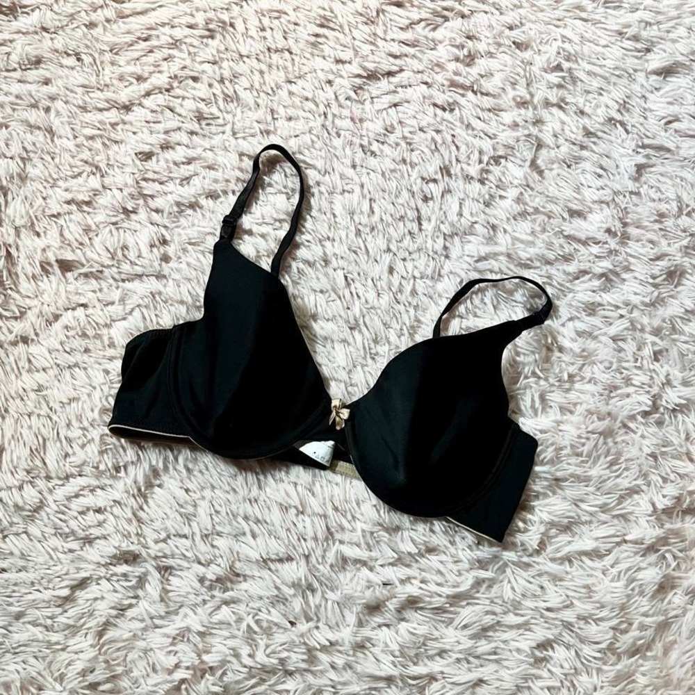 Maidenform One Fab Fit Underwire Lightly Padded Black‎ Bra Womens 36C Neutral